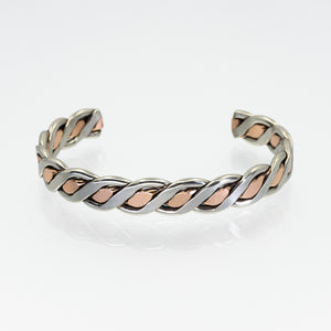 Men's & Women's Heavy Twisted Wire Copper-Nickel Bracelet - UrbanroseNYC