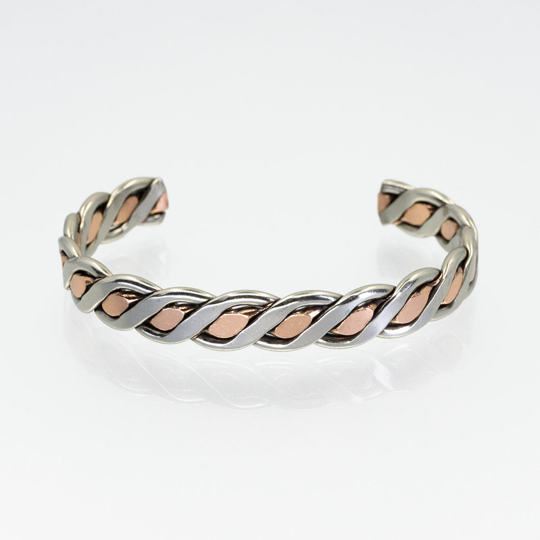 Men's & Women's Heavy Twisted Wire Copper-Nickel Bracelet - UrbanroseNYC