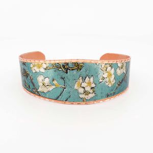 Copper Art Bracelet - Van Gogh Almond Blossoms