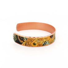 Load image into Gallery viewer, Copper Art Bracelet - Van Gogh Sunflowers - UrbanroseNYC
