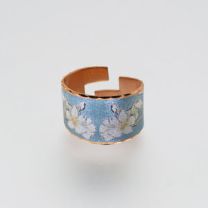 Copper Art Ring - Van Gogh Almond Blossoms