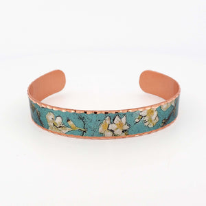 Copper Art Bracelet - Van Gogh Almond Blossoms