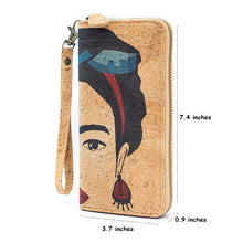 Load image into Gallery viewer, Portuguese Cork Wallet - Frida Kahlo UrbanroseNYC
