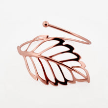 Load image into Gallery viewer, Solid Copper Leaf Bypass Bracelet - UrbanroseNYC
