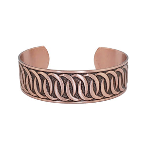 Solid Copper Cuff - Interlocking Circles - UrbanroseNYC