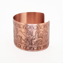 Load image into Gallery viewer, Solid Copper Cuff - Mexican Motif - UrbanroseNYC
