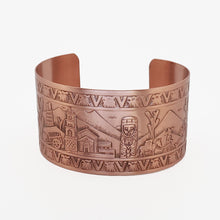 Load image into Gallery viewer, Solid Copper Cuff - Mexican Motif - UrbanroseNYC
