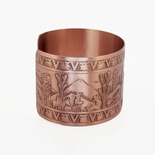 Load image into Gallery viewer, Solid Copper Cuff - Mexican Motif - UrbanroseNYC
