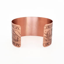 Load image into Gallery viewer, Solid Copper Cuff - Mexican Motif - UrbanroseNYC
