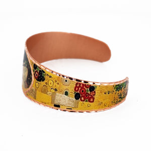 Copper Art Bracelet - Gustav Klimt The Kiss