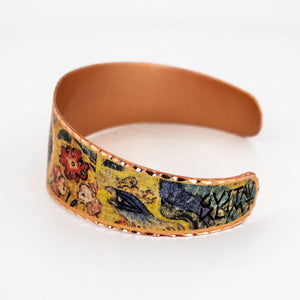 Copper Art Bracelet - Gustav Klimt Lady With a Fan