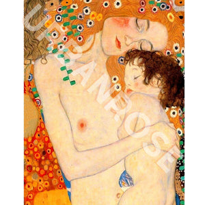 Copper Art Ring  - Gustav Klimt Mother & Child