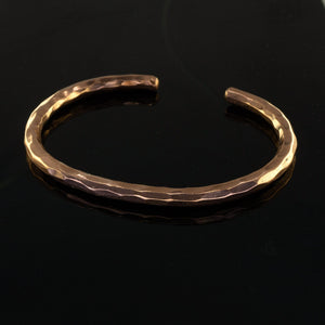 Solid Copper Thin Hammered Bangle - UrbanroseNYC