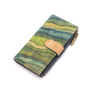 Portuguese Cork Wallet, - Green Waves UrbanroseNYC