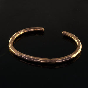 Solid Copper Thin Hammered Bangle - UrbanroseNYC