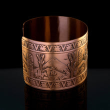 Load image into Gallery viewer, Solid Copper Cuff - Mexican Motif - UrbanroseNYC
