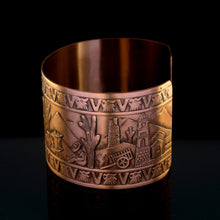 Load image into Gallery viewer, Solid Copper Cuff - Mexican Motif - UrbanroseNYC
