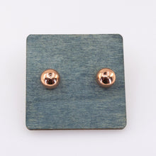 Load image into Gallery viewer, Copper Ball Stud Earrings - UrbanroseNYC
