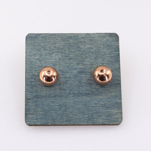 Copper Ball Stud Earrings - UrbanroseNYC