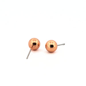 Copper Ball Stud Earrings - UrbanroseNYC