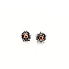 Load image into Gallery viewer, Copper &amp; Sterling Silver Stud Earrings UrbanroseNYC
