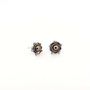 Copper & Sterling Silver Stud Earrings UrbanroseNYC