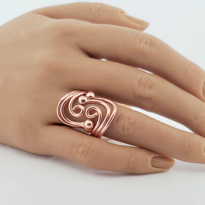 Copper Wire Ring - Style 5 UrbanroseNYC