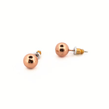 Load image into Gallery viewer, Copper Ball Stud Earrings - UrbanroseNYC
