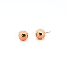 Load image into Gallery viewer, Copper Ball Stud Earrings - UrbanroseNYC
