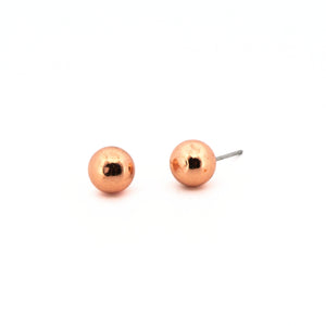 Copper Ball Stud Earrings - UrbanroseNYC