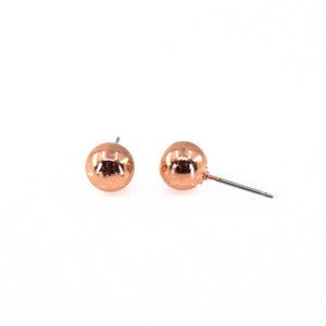 Copper Ball Stud Earrings - UrbanroseNYC