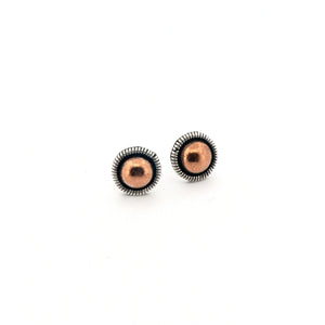 Copper & Sterling Silver Stud Earrings UrbanroseNYC