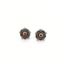 Load image into Gallery viewer, Copper &amp; Sterling Silver Stud Earrings UrbanroseNYC
