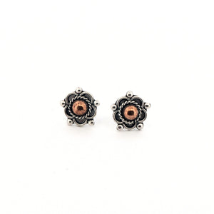 Copper & Sterling Silver Stud Earrings UrbanroseNYC