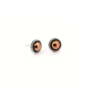 Copper & Sterling Silver Stud Earrings UrbanroseNYC