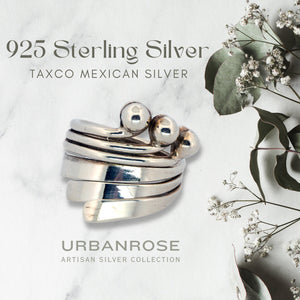Taxco Sterling Silver Modernist Ring - Style 10 - UrbanroseNYC