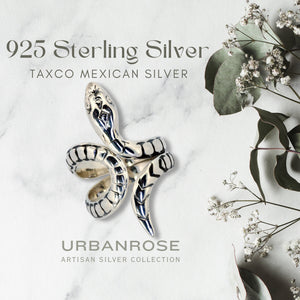 Taxco Sterling Silver Snake Ring - UrbanroseNYC