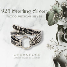 Load image into Gallery viewer, Taxco Sterling Silver Buckle Ring - UrbanroseNYC
