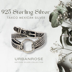 Taxco Sterling Silver Buckle Ring - UrbanroseNYC