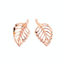Load image into Gallery viewer, Solid Copper Cutout Leaf Earrings - UrbanroseNYC
