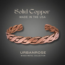 Load image into Gallery viewer, Men&#39;s Extra Large Twisted Wire Copper Bracelet - UrbanroseNYC
