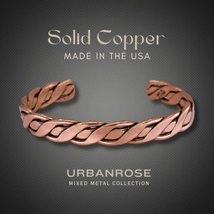 Men's Extra Large Twisted Wire Copper Bracelet - UrbanroseNYC