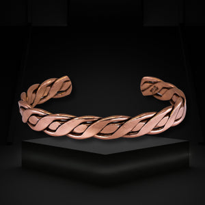 Men's Extra Large Twisted Wire Copper Bracelet - UrbanroseNYC