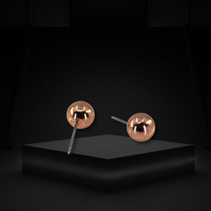 Copper Ball Stud Earrings - UrbanroseNYC