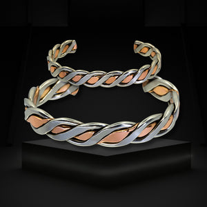 Men's & Women's Heavy Twisted Wire Copper-Nickel Bracelet - UrbanroseNYC