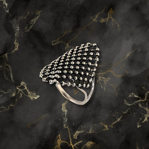 Taxco Sterling Silver Open Weave Ring - UrbanroseNYC