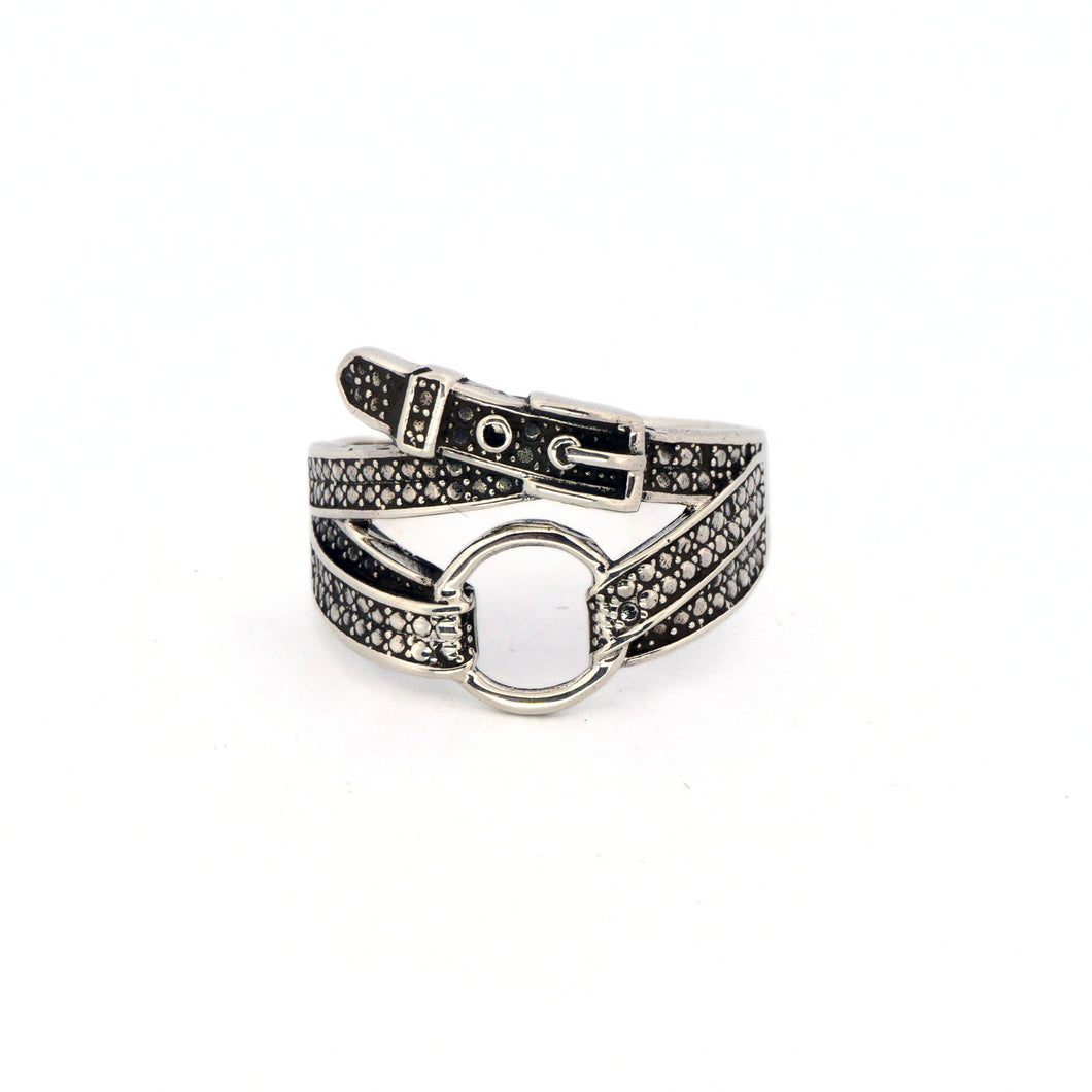 Taxco Sterling Silver Buckle Ring - UrbanroseNYC