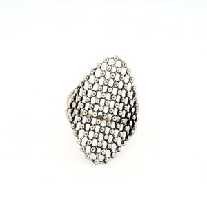 Taxco Sterling Silver Open Weave Ring - UrbanroseNYC