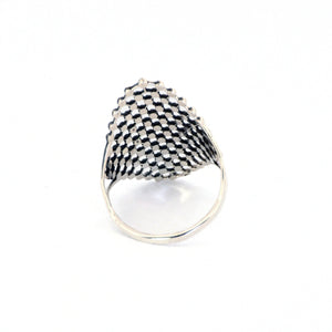 Taxco Sterling Silver Open Weave Ring - UrbanroseNYC