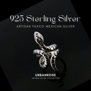 Taxco Sterling Silver Snake Ring - UrbanroseNYC